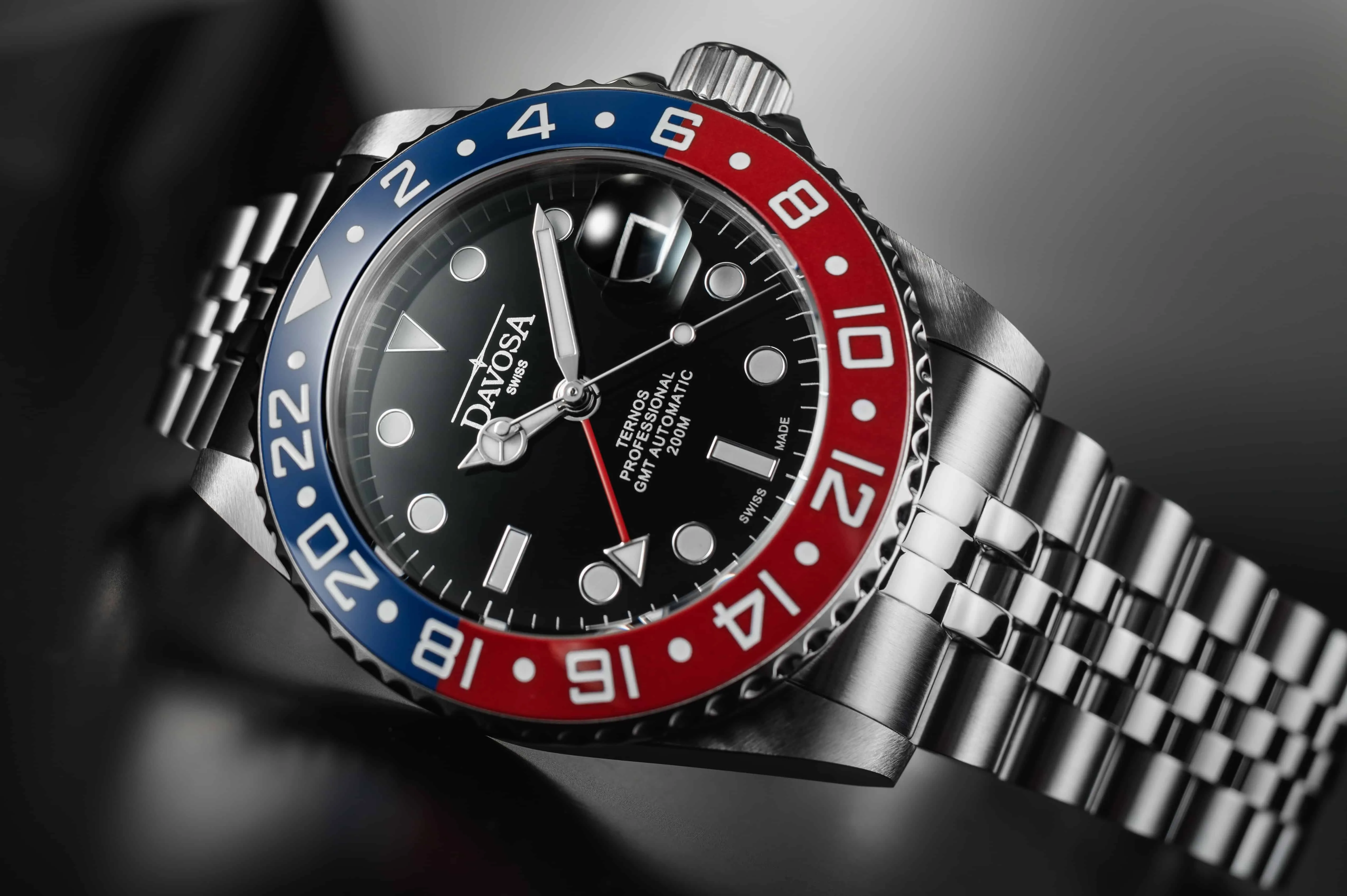 Ternos Professional Automatic 200m GMT Red Blue Diving Watch 16157106