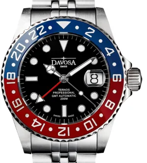 Ternos Professional Automatic 200m GMT Red Blue Diving Watch 16157106