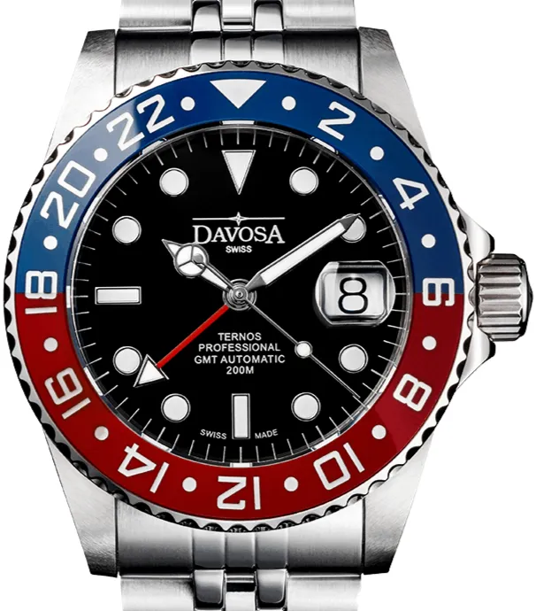 Ternos Professional Automatic 200m GMT Red Blue Diving Watch 16157106