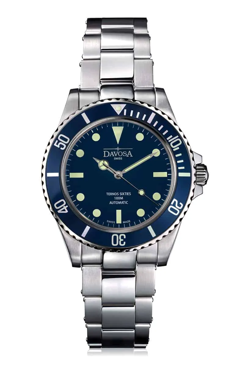Ternos Sixties Automatic 100m Blue Diving Watch 16152540 M OUTLET