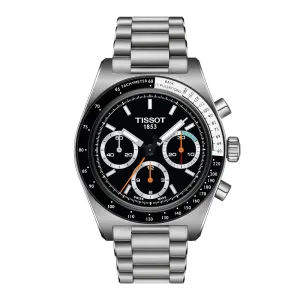 Tissot PR516 (40mm) Mens Mechanical Stainless Steel Chronograph Black Dial Watch