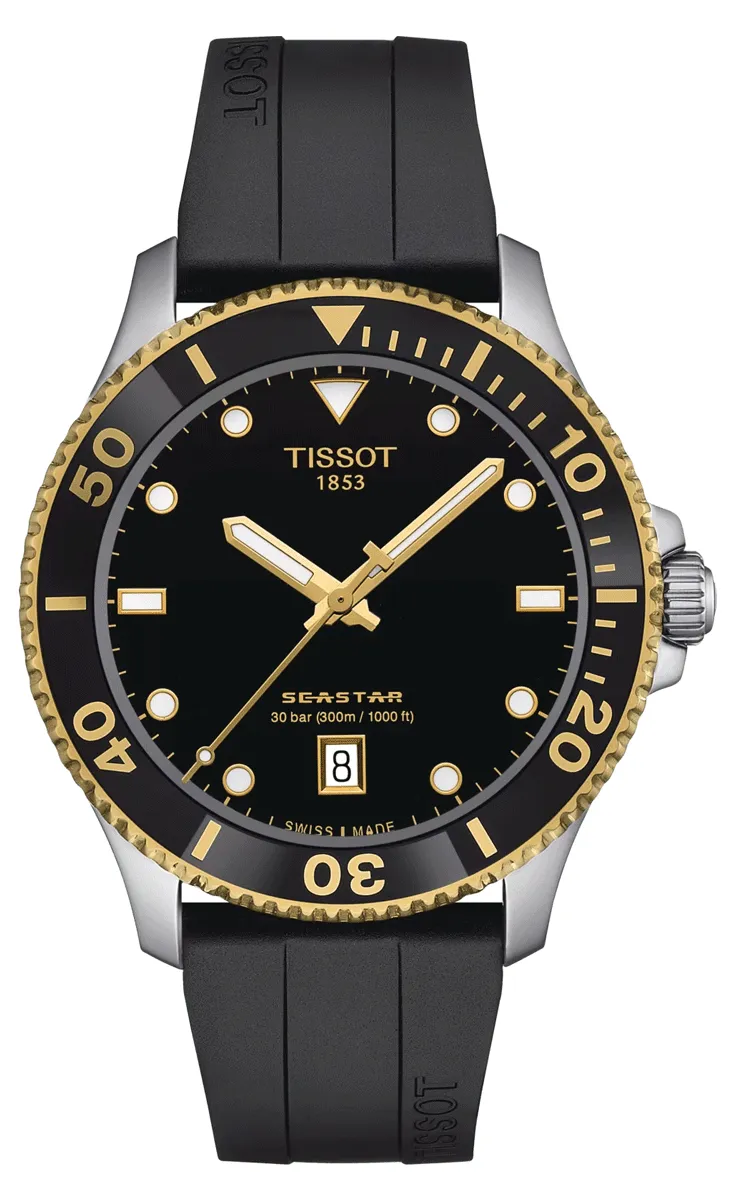 Tissot Seastar 1000 40MM, Black and Gold - T120.410.27.051.00