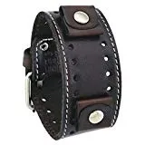Tourbillon Day/Night White and Blue Hand Watch with Stitched Dark Brown Leather Cuff