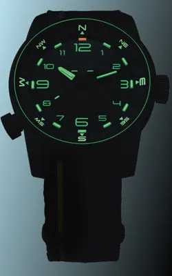 traser® P68 Pathfinder Automatic Tritium Watch, Black Dial, Nylon Strap 107718