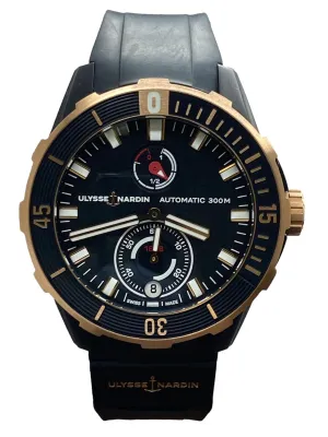 Ulysse Nardin Diver 44 1185-170 Black Dial Automatic Men's Watch