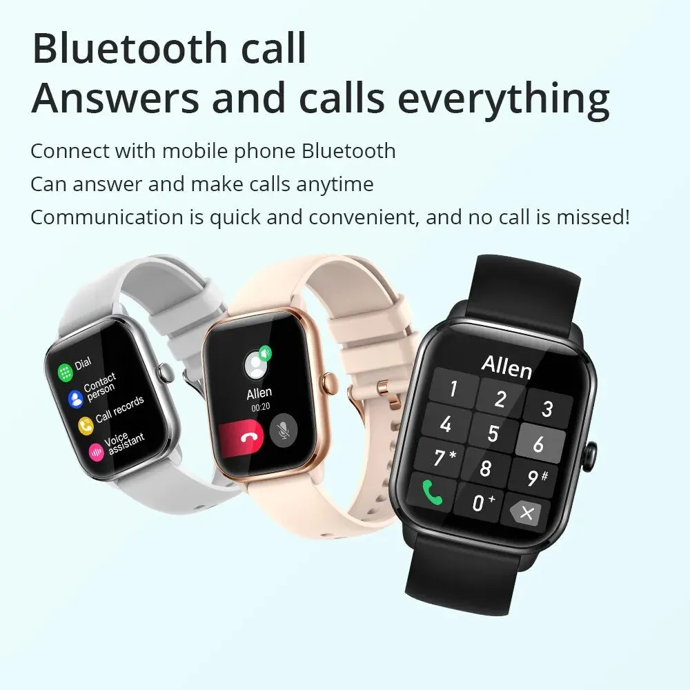 Unisex 1.9 Inch Full Screen Smartwatch With Bluetooth Calling & Heart Rate Monitor
