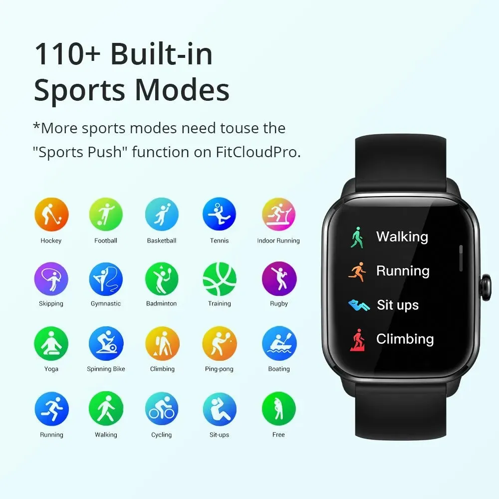Unisex 1.9 Inch Full Screen Smartwatch With Bluetooth Calling & Heart Rate Monitor