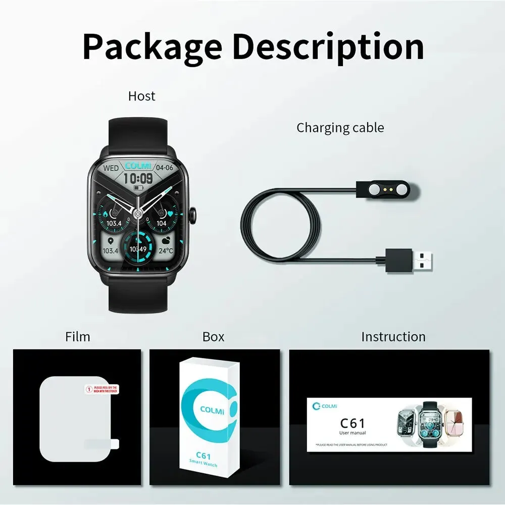 Unisex 1.9 Inch Full Screen Smartwatch With Bluetooth Calling & Heart Rate Monitor
