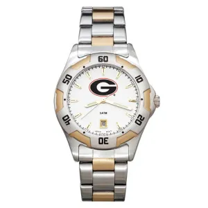 UNIV OF GEORGIA ALL-PRO MEN'S TWO-TONE WATCH W/BRACELET