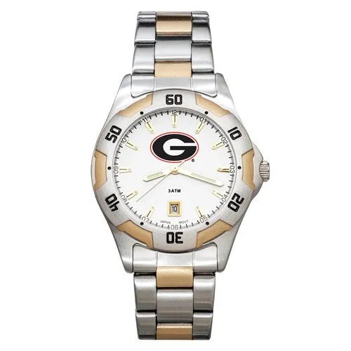 UNIV OF GEORGIA ALL-PRO MEN'S TWO-TONE WATCH W/BRACELET