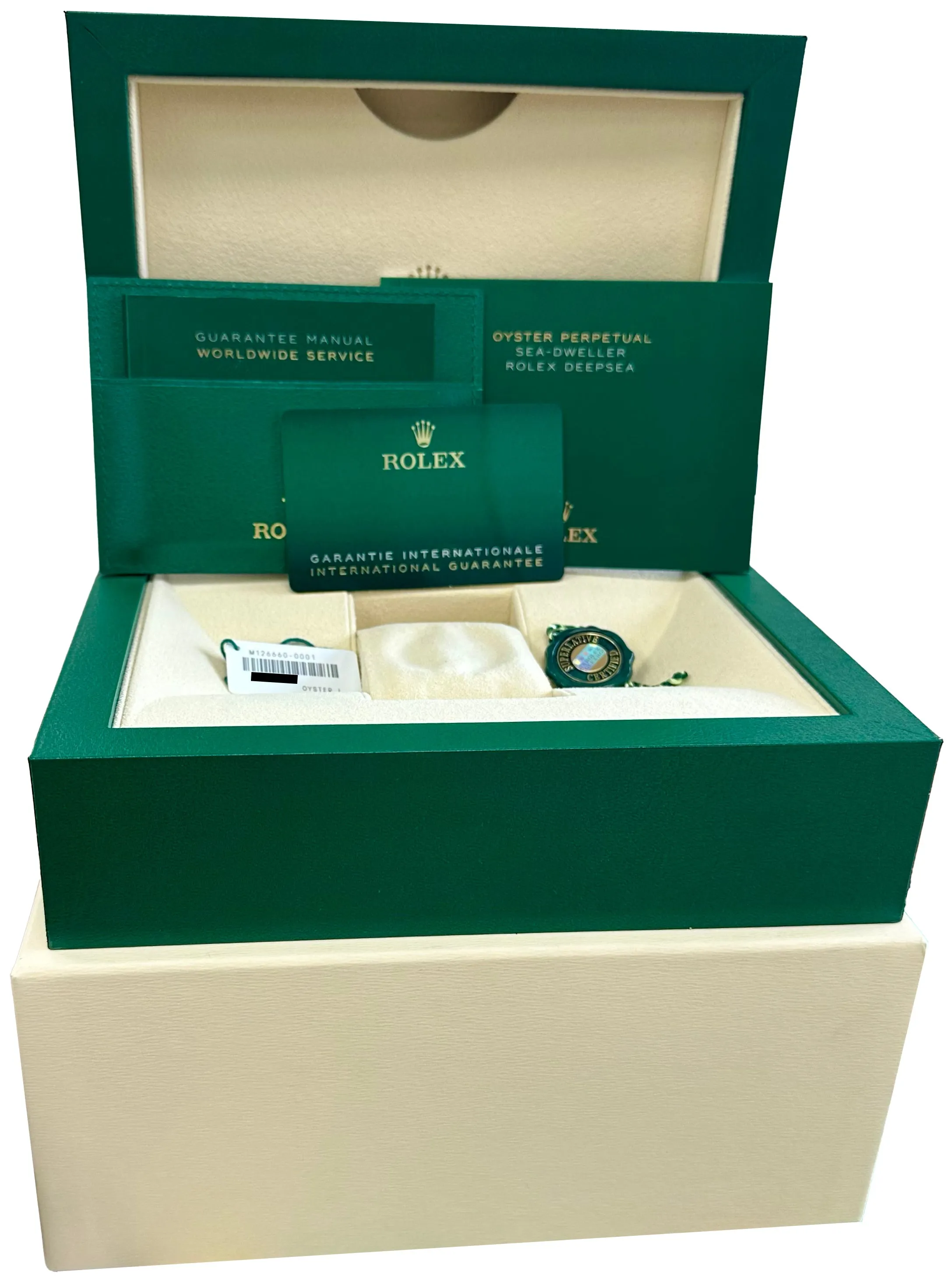UNWORN PAPERS Rolex Sea-Dweller Deepsea 126660 Black Stainless 44mm Watch B P