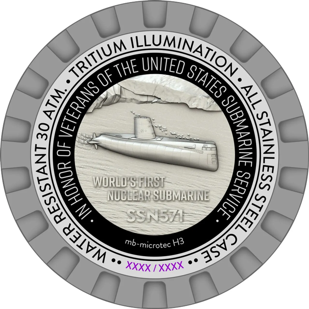 USA SSN571 Nuclear Submarine 24 jewel AUTOMATIC Limited Edition Set NH35A-571F608 from Vostok-Europe