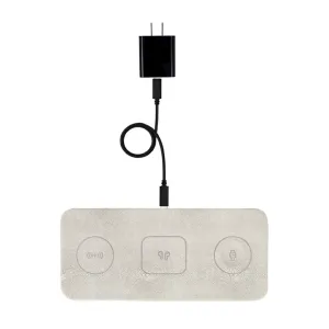 Vegan Leather 3 in 1 Portable Charging Pad   Pouch