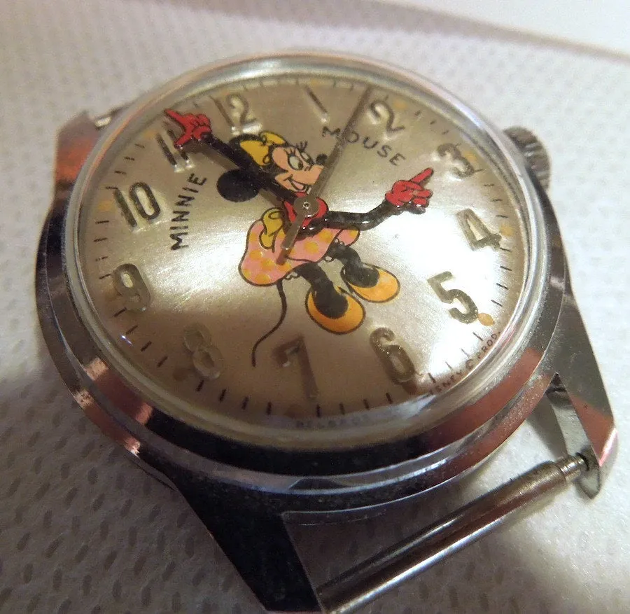 Vintage Helbros Minnie Mouse Wristwatch c. 1970