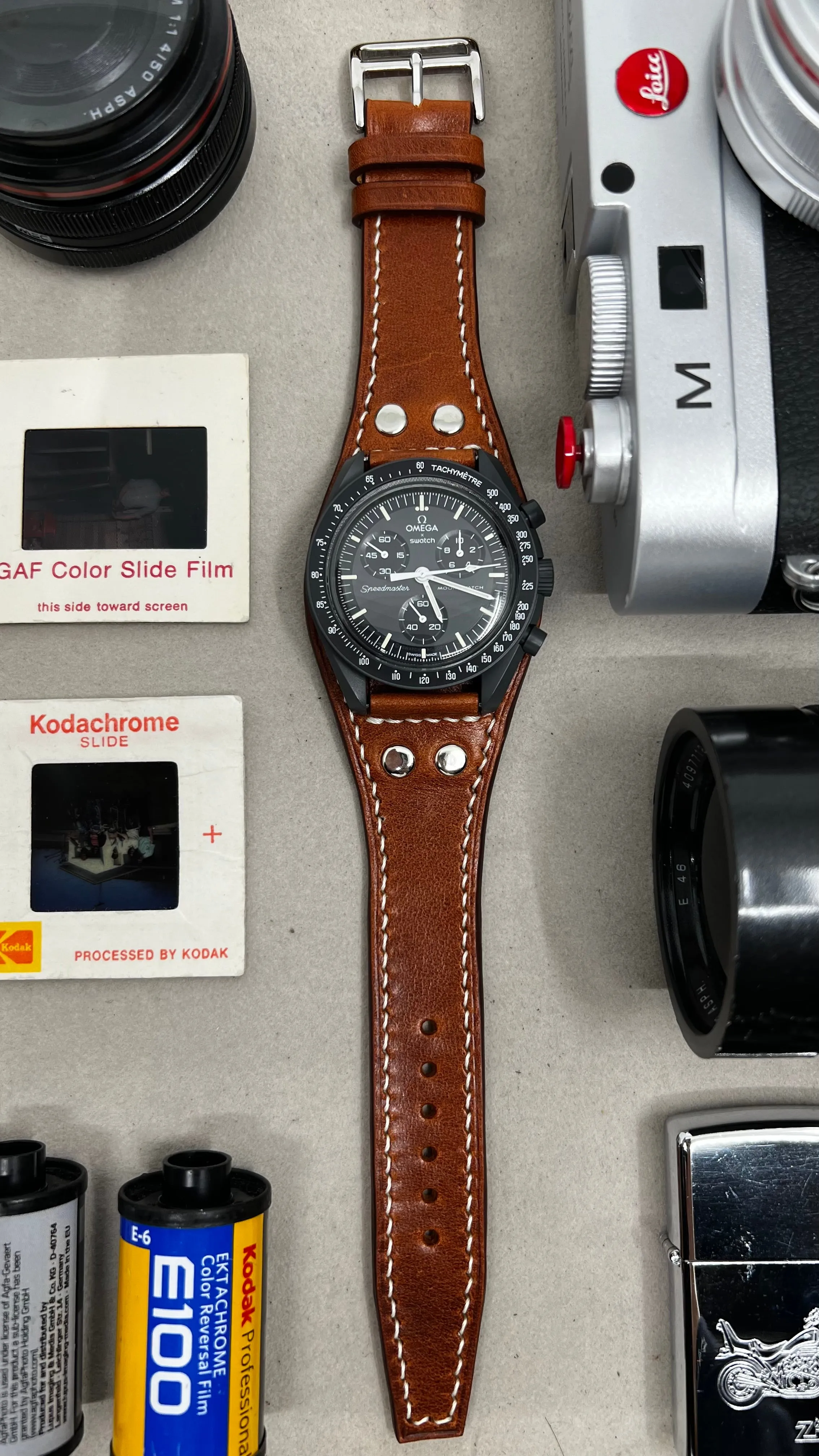 Watch Strap 20mm, Mid Brown Leather Watch Straps, Father's Day Gift Ideas, Handmade Cuff Watch Band, Bund Style Watch Strap, Leather watchstrap, Wristwatch Band Replacement