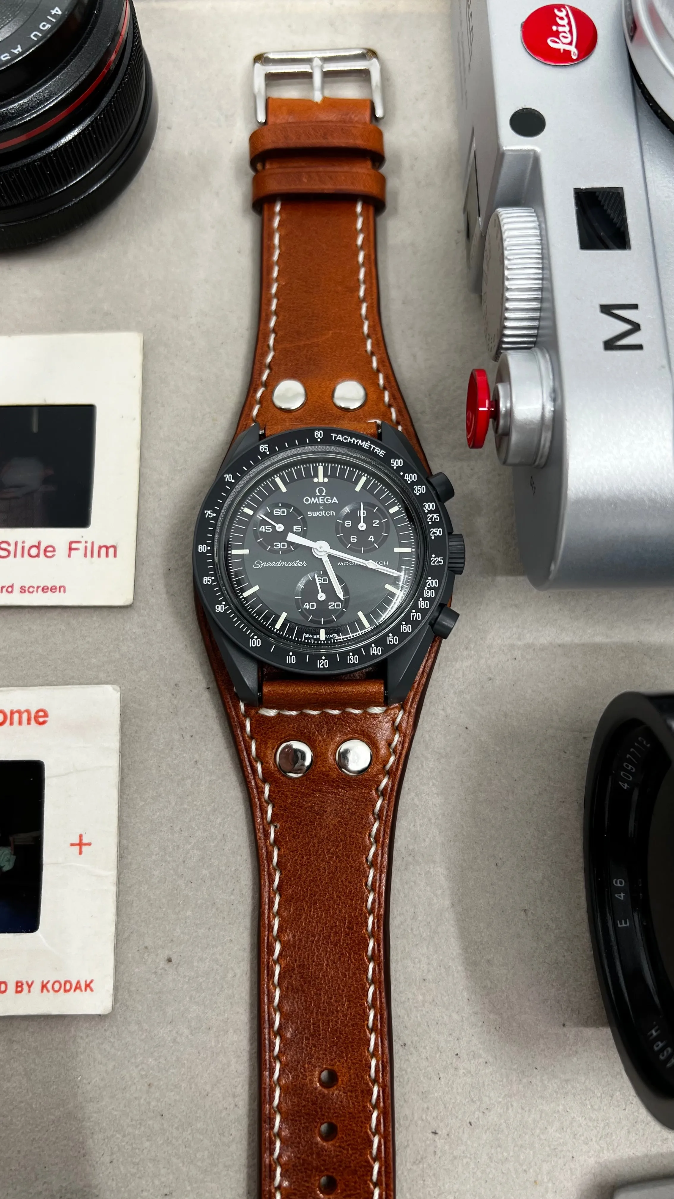 Watch Strap 20mm, Mid Brown Leather Watch Straps, Father's Day Gift Ideas, Handmade Cuff Watch Band, Bund Style Watch Strap, Leather watchstrap, Wristwatch Band Replacement