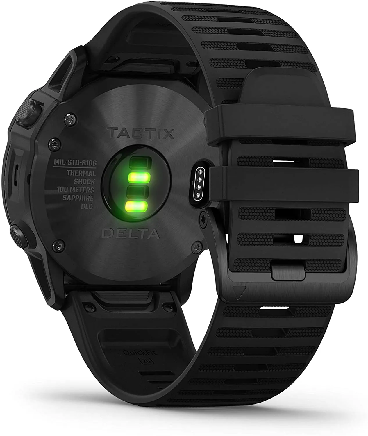 Wearable4U Garmin tactix Delta, Premium Black GPS Smartwatch with Included Ultimate Black Earbuds with Charging Power Bank Case Bundle