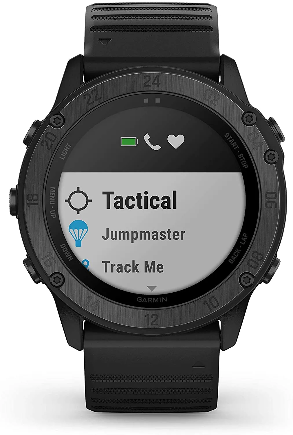 Wearable4U Garmin tactix Delta, Premium Black GPS Smartwatch with Included Ultimate Black Earbuds with Charging Power Bank Case Bundle
