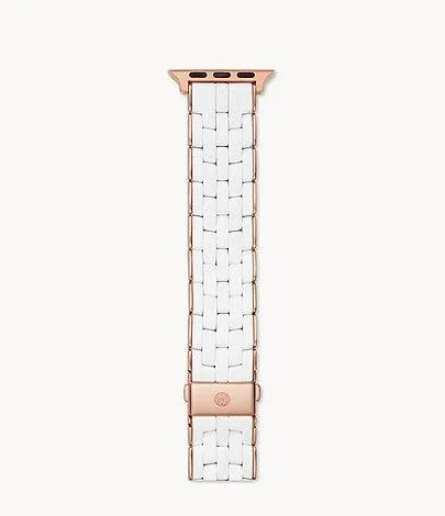 White Silicone-Wrapped Bracelet Band for Apple Watch®