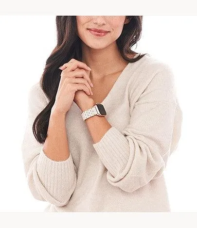 White Silicone-Wrapped Bracelet Band for Apple Watch®