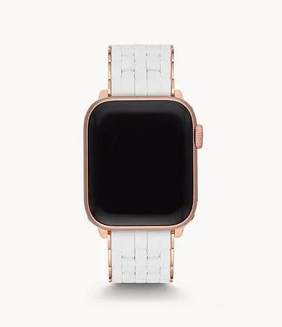 White Silicone-Wrapped Bracelet Band for Apple Watch®