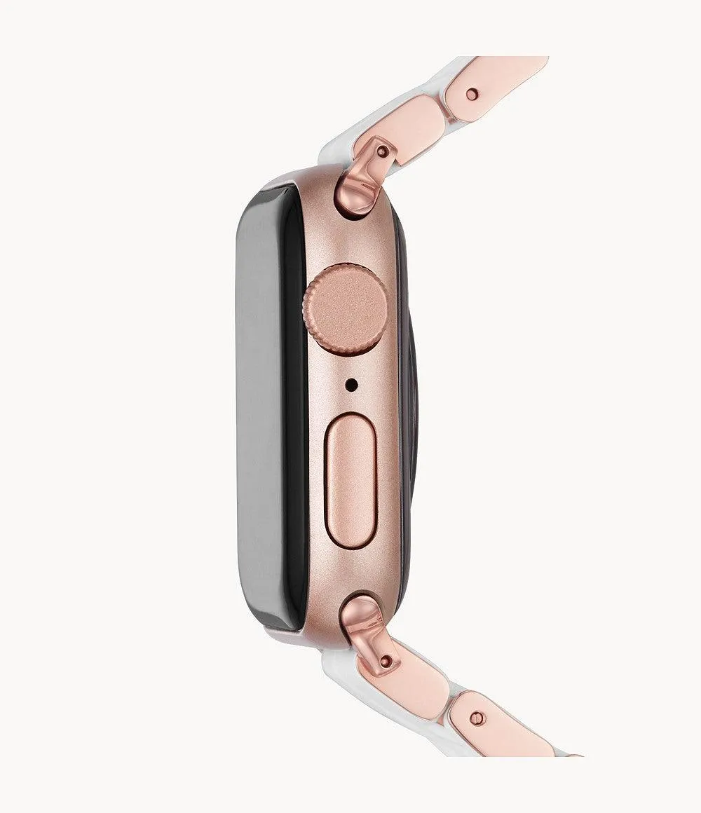 White Silicone-Wrapped Bracelet Band for Apple Watch®