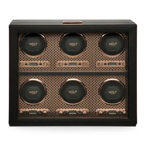 WOLF Axis 6 Piece Watch Winder - Copper