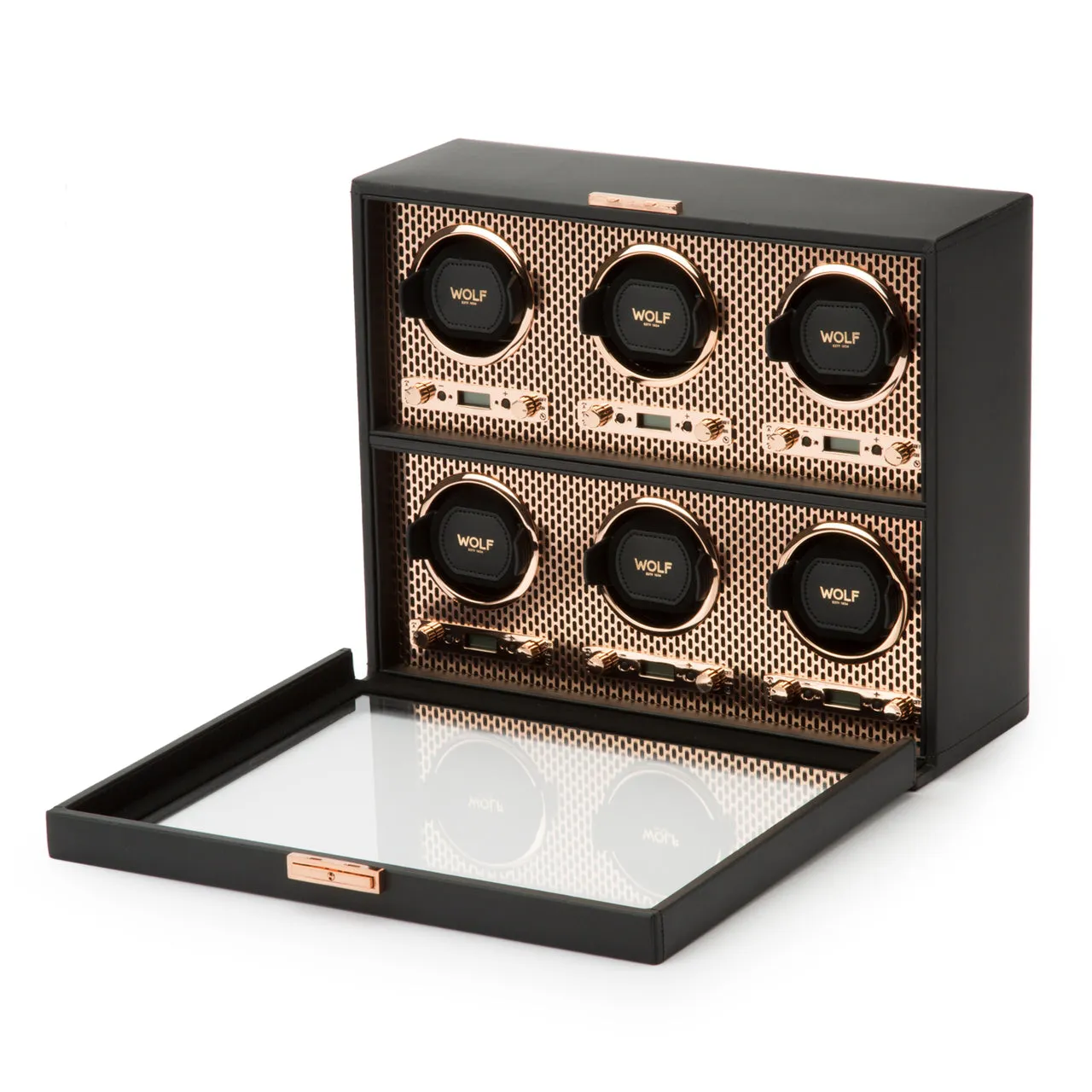 WOLF Axis 6 Piece Watch Winder - Copper