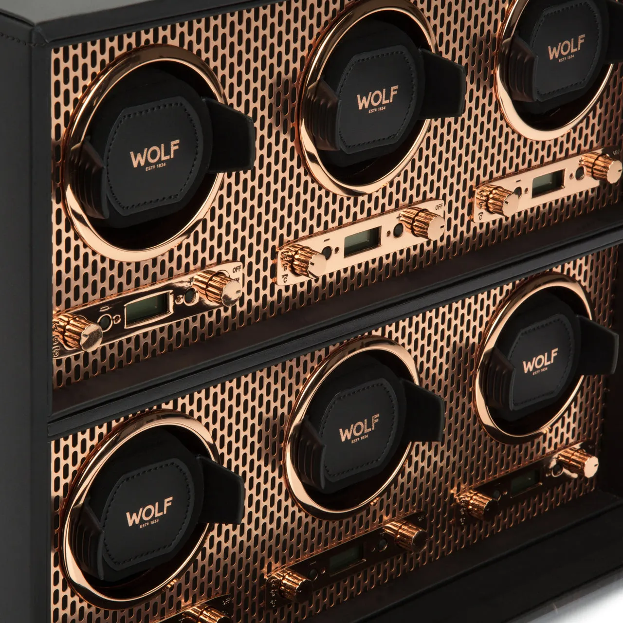WOLF Axis 6 Piece Watch Winder - Copper