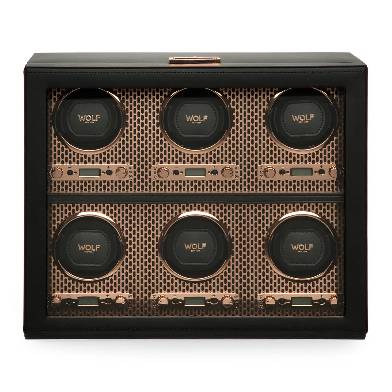WOLF Axis 6 Piece Watch Winder - Copper