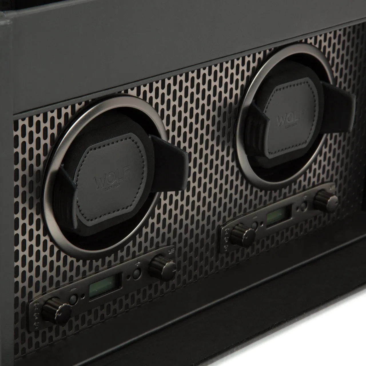 WOLF Axis Double Watch Winder with Storage - Powder Coat