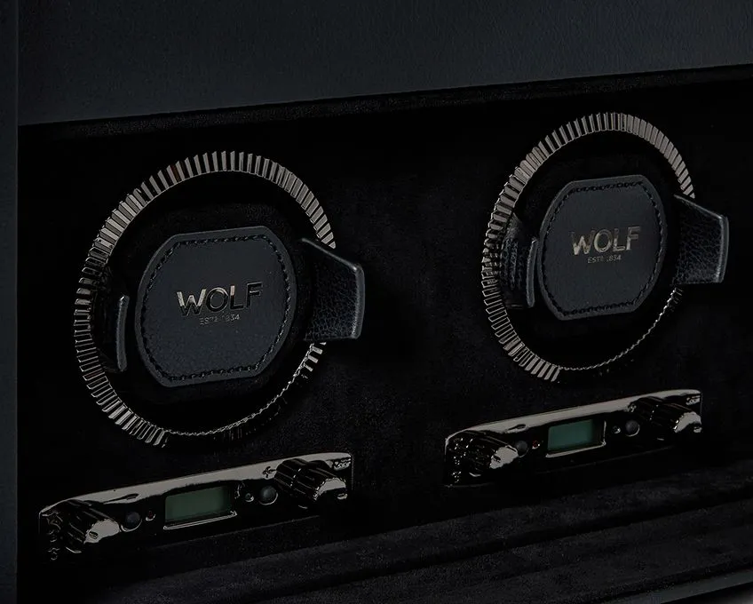 WOLF British Racing Triple Watch Winder with Storage