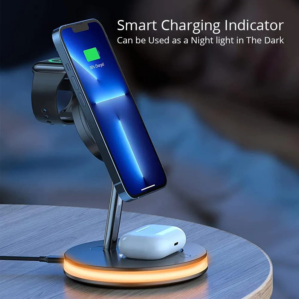 Woowooh 15W Wireless Charger Station with  Light